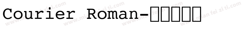 Courier Roman字体转换